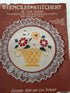Nicole Creations Stenciled Stitchery Flower Basket Hoop & Lace Embroidery Kit No. 1203......