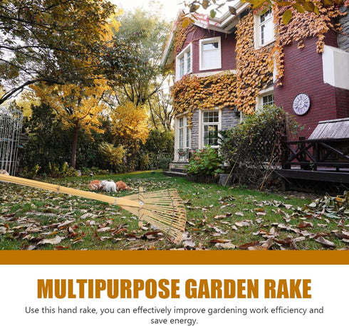 Yardwe Yard Leveling Rake Leaf Scoops Hand Rakes Short Handle Rake Planting Mini Gathering Leaf Tool Rakes for Gardening Lawn Tools Small Rake wit...