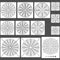 12 Pieces Mandala Dot Painting Stencils 3.5/5.1/5.8/7.9 Inches Reusable Stencils Segment Mandala Template for DIY Wall Tile Paper Fabric Glass Met...