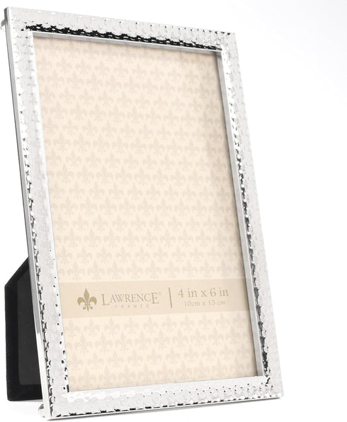 Lawrence Frames Metal Picture Frame with Hammer Effect, 4x6, Silver...