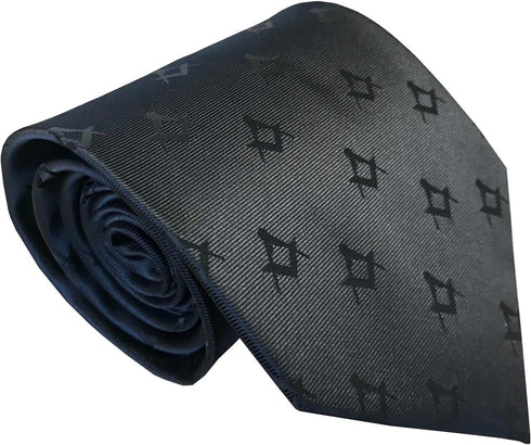 Mens Freemasons Masonic Black Woven Neck Tie...