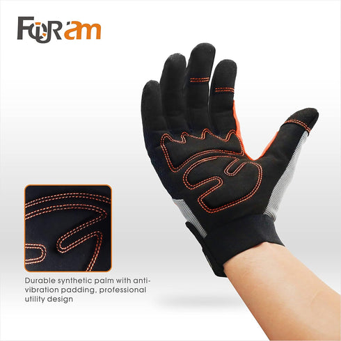 Work Gloves Men & Women, Utility Mechanic Working Gloves High Dexterity Touch Screen For Multipurpose,Excellent Grip...