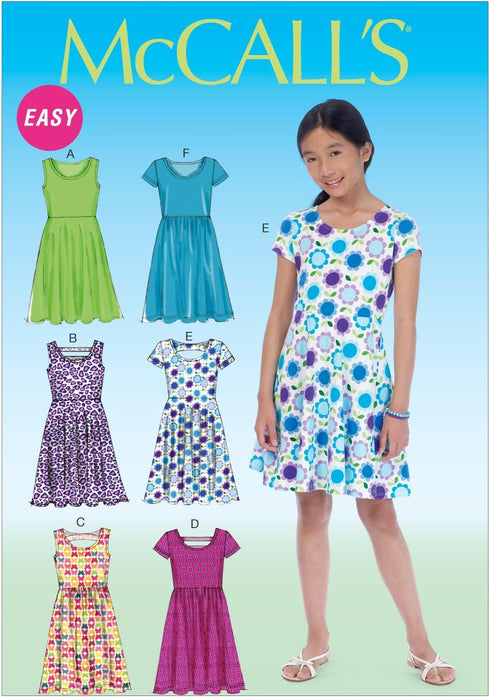 McCall's Pattern Company M7079 Girls'/Girls' Plus Dresses, Size GRL...