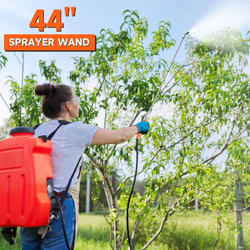 All Metal 44 Inches Replacement Sprayer Wand, Garden Hose Watering Wand with 3/4'' Brass Connector, 1/4" & 3/8" Brass Barb for Most Sprayer Hoses,...