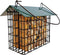 Double Suet Feeder with Green Metal Roof, Holds 2 Suet Cakes, Hanging Bird Feeder for Woodpeckers, Blue Jays, Chickadees, Nuthatches...
