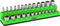 ARES 60005-26-Piece 1/4 in SAE Magnetic Socket Organizer -GREEN -Holds 13 Standard (Shallow) and 13 Deep Sockets -Perfect for your Tool Box -Also ...