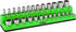 ARES 60005-26-Piece 1/4 in SAE Magnetic Socket Organizer -GREEN -Holds 13 Standard (Shallow) and 13 Deep Sockets -Perfect for your Tool Box -Also ...