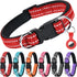 AUAUY Reflective Nylon Dog Collars, Adjustable Classic Pet Collars with Soft Neoprene Padding, Double Security Dual D-Ring and Quick Release Buckl...