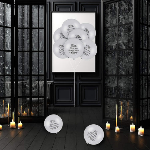 Gejoy 60 Pieces White Memorial Balloons Funeral Helium Remembrance Release Balloons in Sky for Memorial Day Services Condolence, Funeral, Annivers...