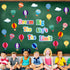 TaoBary 84 Pcs 3D Hot Air Balloon Honeycomb Bulletin Board Set Caterpillars Balloon Bulletin Board Cutouts Honeycomb Apple Popcorn Classroom Bulle...