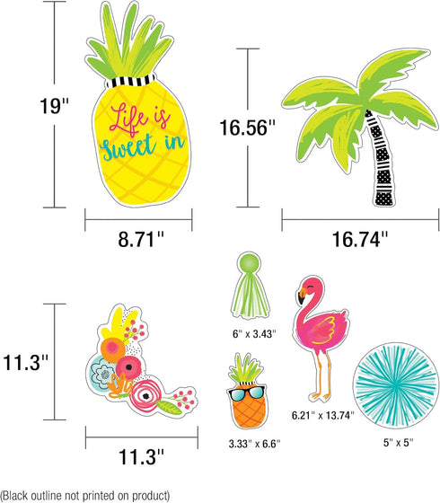 Schoolgirl Style - Simply Stylish Tropical | Life Is Sweet Bulletin Board Set, 25 Pieces...