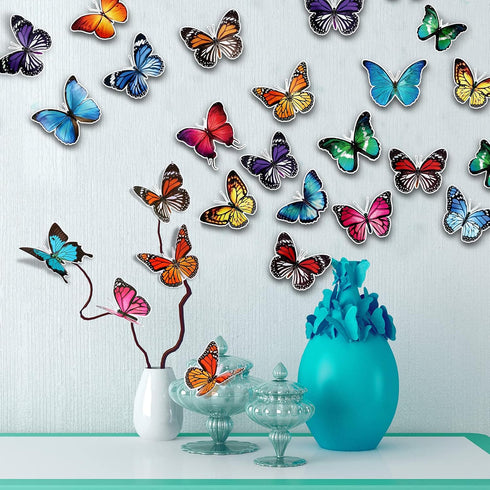 60 Pcs Summer Butterfly Bulletin Board Cutouts Classroom Cutouts Decor Butterfly Cutouts for Science Classroom Bulletin Board School Wall Birthday...