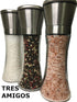 Elegant GRINDER 7 inch tall, Eco-Friendly Stainless Steel and Glass grinder, with Adjustable Ceramic Grinder, Spice Mill, Pepper Grinder or Salt G...
