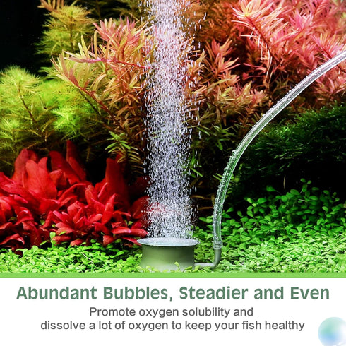 hygger Aquarium Air Stone Kit Small Nano Bubbles Quiet Ultra High Dissolved Oxygen Stone Fish Tank Air Stone Stainless Steel Fish Tank Bubbler Air...