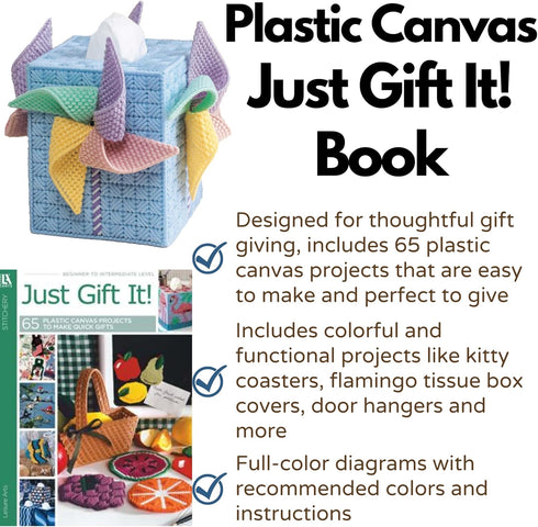Leisure Arts Just Gift It! 65 Plastic Canvas Book - plastic canvas books and patterns for gift giving, decoration, Christmas decor - plastic canva...