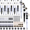 18 Set Bead Pen Bulk DIY Beaded Pens,54 Wooden Beads,36 Crystal Spacer Beads And 30 Glass Beads, 18pcs Lobster Clasp And Dog Paw Pendant For Diy G...