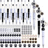 18 Set Bead Pen Bulk DIY Beaded Pens,54 Wooden Beads,36 Crystal Spacer Beads And 30 Glass Beads, 18pcs Lobster Clasp And Dog Paw Pendant For Diy G...