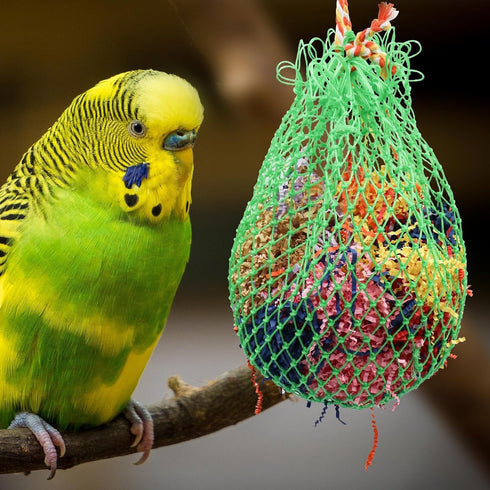 Large Bird Shredder Ball Toy, Hanging Parrot Foraging Shredding Toy, Bird Cage Accessories, Suitable for Birds Parrots Parakeets Cockatiels Love B...