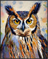 Posterizer 1 pcs- Abstract oil painting style poster of an owl-Art for Animal Lovers-Floral Botanical Art- Gift for Men Women -Decor for Bedroom, ...