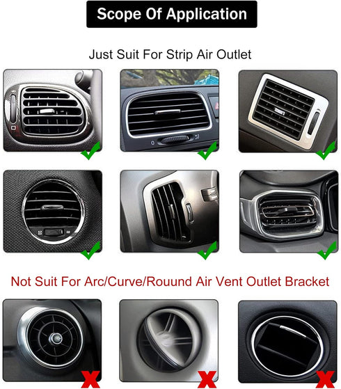 LivTee 20 Pieces Car Air Conditioner Decoration Strip, Universal Waterproof Bendable Air Vent Outlet Trim Decoration, Car Interior Accessories (Bl...