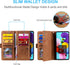 EYZUTAK Wallet Phone Case for Samsung Galaxy A51(4G), Retro Matte 9 Card Holder Slots Zipper Pocket Case PU Leather Magnetic Closure Kickstand wit...