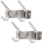 WEBI Set of 2, C-CBG022 Heavy Duty Stainless Steel 304 Hook Rail Coat Rack with 2 Hooks, Satin Finish, Great Home Storage & Organization for Bedro...