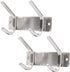WEBI Set of 2, C-CBG022 Heavy Duty Stainless Steel 304 Hook Rail Coat Rack with 2 Hooks, Satin Finish, Great Home Storage & Organization for Bedro...