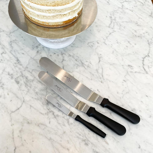 Ateco Ultra Offset Spatula 3 Piece Set; 1305 - 4.25 Inch, 1307 - 7.75 Inch, and 1309 - 9.75 Inch, Stainless Steel Blades...