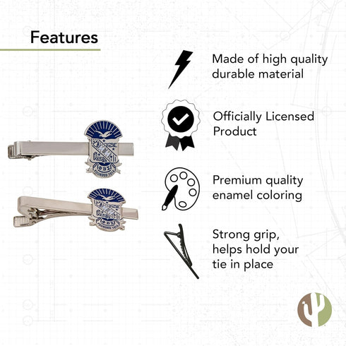 Desert Cactus Phi Beta Sigma Fraternity Silver Crest Tie Bar Greek Formal Wear Blazer Jacke...