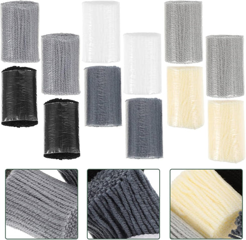 MAGICLULU 12 Rolls Latch Hook Yarn Pre-Cut Rug Yarn Knitting Crafts Yarn Soft Crochet Yarn Colorful Sewing Replace Yarn Threads for Making Pillowc...