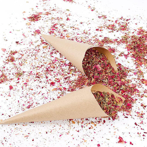 30 Pcs Kraft Paper Confetti Cones, 17x17cm(6.69x6.69inch) Wedding Confetti Cones...