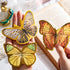 80 Pieces Large Size Hot Stamping Butterfly Stickers,Iridescent Transparent Resin Sticker Decals for Scrapbook Junk Journal Bullet Journals Planne...