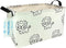 LANGYASHAN Rectangular Storage Bin Collapse Canvas Fabric Cartoon Storage Basket with Handles for Organizing Home Kitchen Boys and Girls Toys Offi...