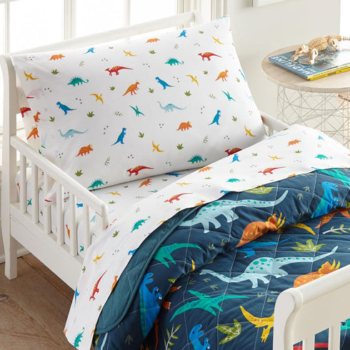 Wildkin 100% Cotton Kids Pillowcase – Soft, Breathable & Standard Size (20x30) - Jurassic Dinosaurs...