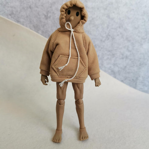 1/12 Scale Strong Man Action Figure Clothes Men's Hoodie Clothing for 1:12 6inch Notoman,NWTOYS Male Action Figure Doll (Yellow)...