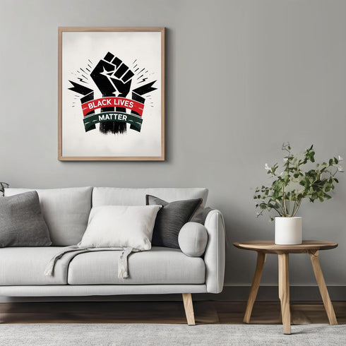 Posterizer 1 pcs-Black Lives Matter Movement Sign-Afro-American Art Collection- Gift for Men Women Entrepreneur Teens-decor for Bedroom, Office, ...