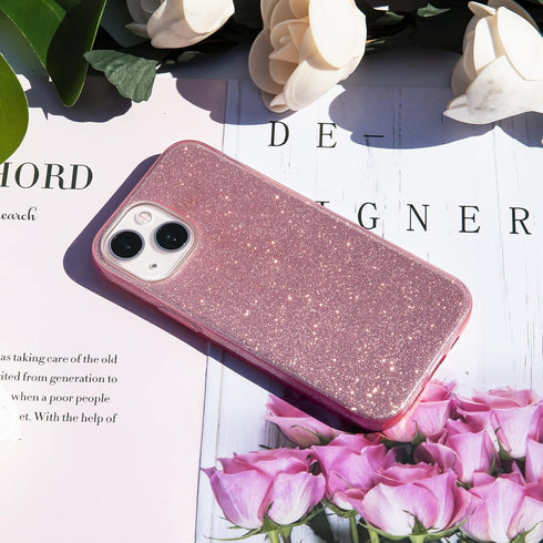 MATEPROX Compatible with iPhone 13 mini case,iPhone 12 Mini Cases Bling Sparkle Cute Girls Women Protective Case(Pink)...