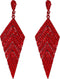 EVER FAITH Women's Crystal Elegant Vintage Banquet Multi-layered Rhombus Dangle Pierced Earrings...