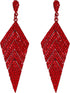 EVER FAITH Women's Crystal Elegant Vintage Banquet Multi-layered Rhombus Dangle Pierced Earrings...