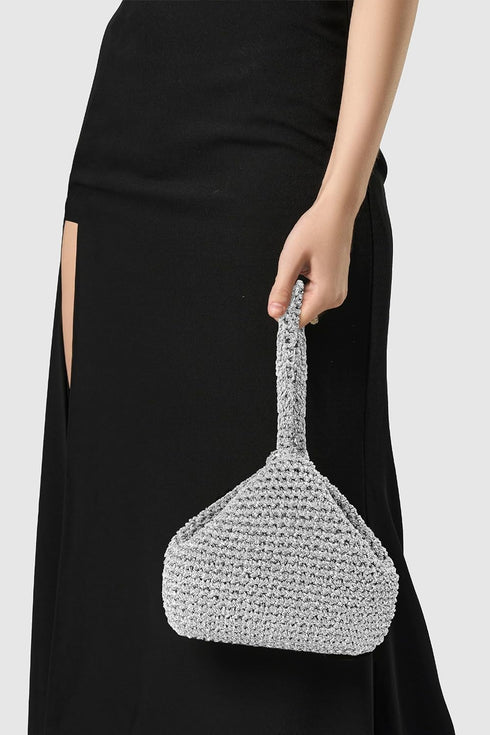 BABEYOND Clutch Purses for Women - Handmade Crochet Evening Bags Sparkly Glitter Wristlet Purse for Party Daily Wedding...