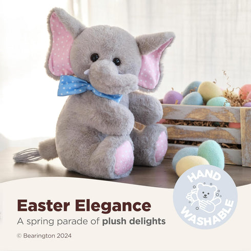 Bearington Dotty Daisy The Stuffed Elephant, 10 Inch Elephant Stuffed Animal, Easter Stuffed Animal...