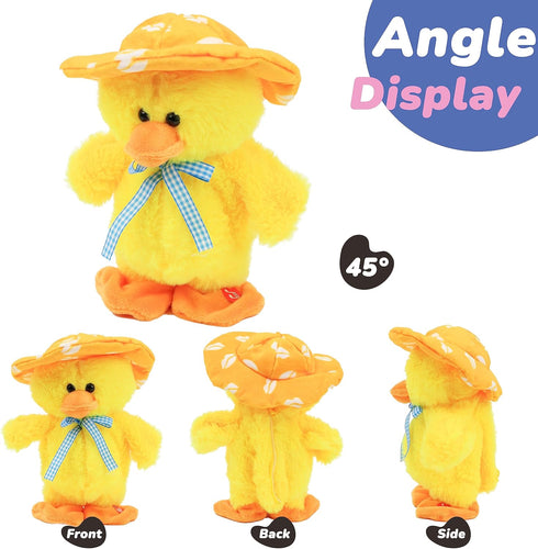 Hopearl Talking Singing Duck Toy Repeats What You Say Walking Duckling Electric Interactive Animated Toy Speaking Plush Buddy Gifts for Toddlers, ...