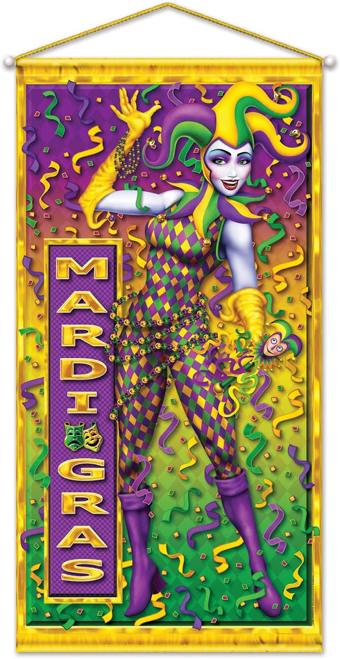 Mardi Gras Door/Wall Panel Party Accessory (1 count) (1/Pkg)...