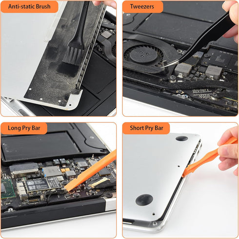 ASTARON 17 in 1 Screwdriver Set for MacBook, Repair Tool Kit with T3 T4 T5 T6 T8 P2 P5 PH000 Ph00 Y00 Magnetic Torx Bit & Opening Tool for Laptop,...