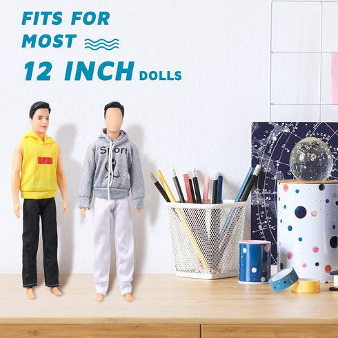 Bencailor 6 Pcs Doll Clothes Boy Doll Beach Shorts Tropical Print Swimsuit Doll Accessories for Boy Dolls (Trendy)...