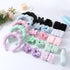 RICHTOP Spa Headband and Wristband Set, 6 Pack Skincare Headband Face Wash Headband, Skin Care Headband Set with Hair Clip Pink Headband for Washi...