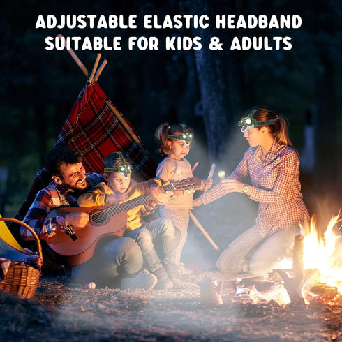 SEVENKA LED Headlamp for Kids, Outdoor Toy Head Lamp Flashlight for Boys Girls Toddler, 3.4oz Lightweight Headlight Camping Gear, Roar/Mute, Birth...