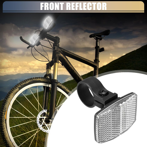 X AUTOHAUX Bike Reflectors 2.13"x1.57" Bicycle Warning Reflector Bike Accessories Plastic White...