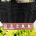 DOITOOL Wall Hanging Planters Basket Fence Plant Flower Pot Plastic Rattan Flower Bird Basket Half Moon Self Watering Garden Pots Holder for Porch...