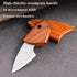 Portable Dolphin Shaped Imitation Wood Grain Draped Handle Pocket Knife 10 PACK Utility Knives 2.2Inch,Suitable for Unpacking, Fruit Cutting...